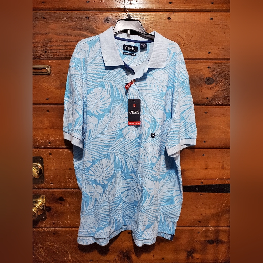Men's Chaps Collared Hawaiian Shirt - Picture 1 of 6
